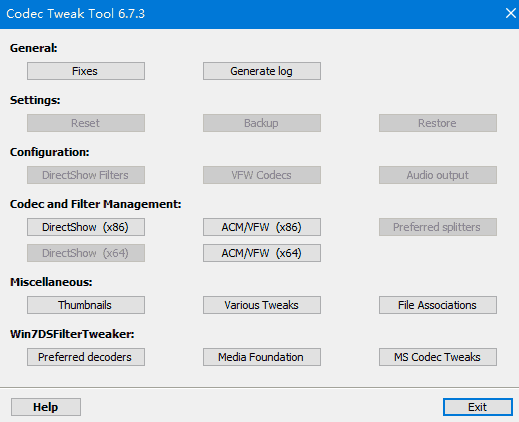 [Windows] K-Lite Codec Tweak Tool(音频解码器优化) v6.7.6 绿色版