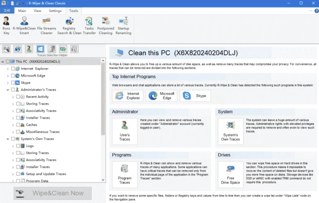 R-Wipe & Clean 清除无用垃圾文件 v20.0.2526 便携版